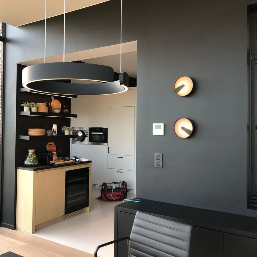 Cirkelvormige LED metalen hanglamp