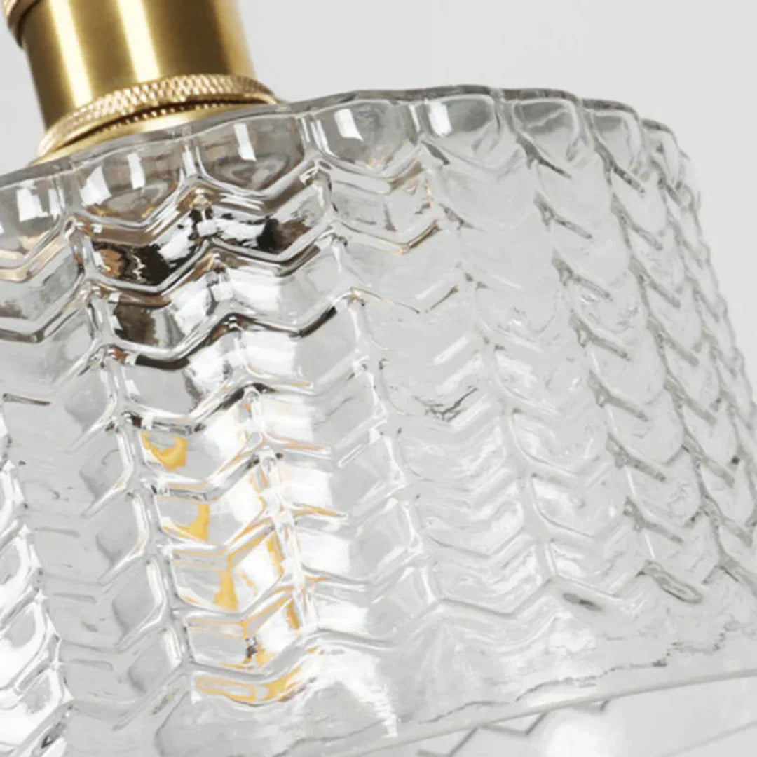 Geribbelde glazen hanglamp