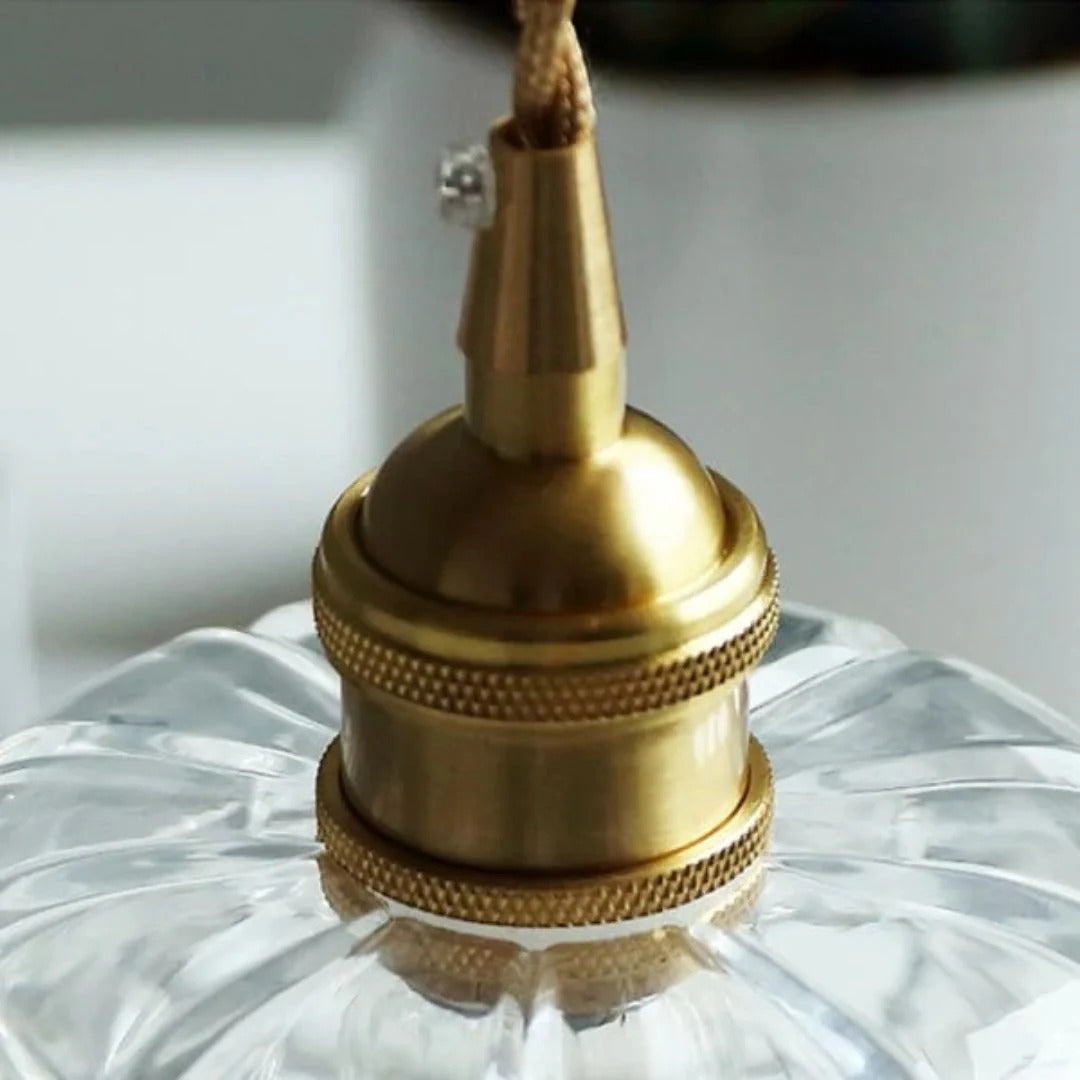 Glazen bloemen hanglamp