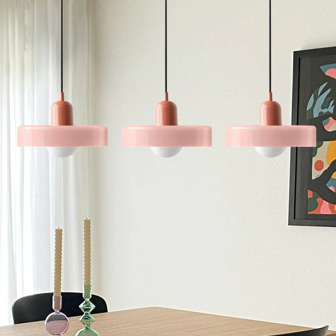 Retro glazen drievoudige hanglamp