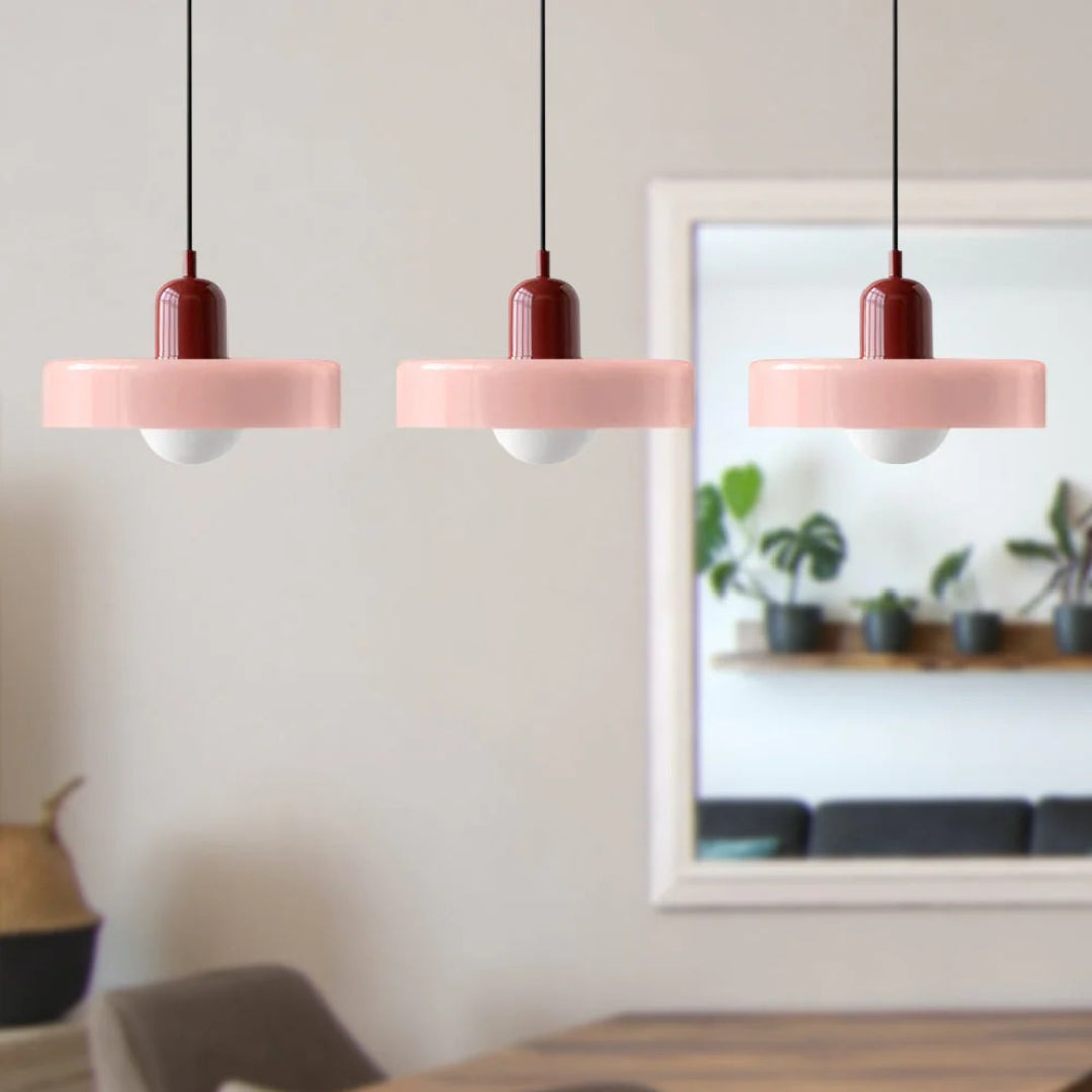 Retro glazen drievoudige hanglamp