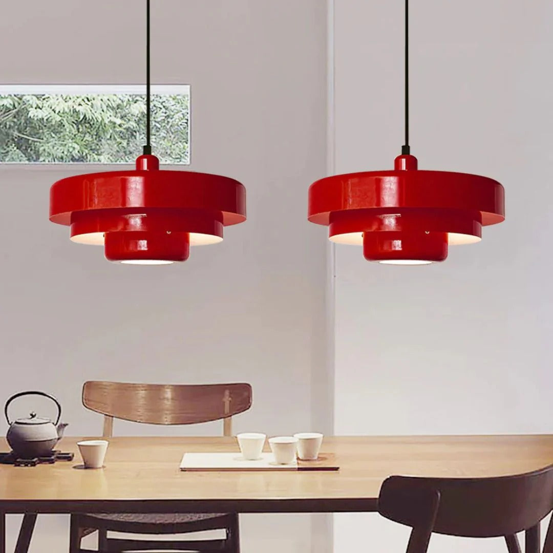 Gelaagde metalen hanglamp