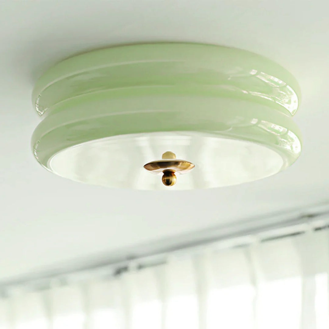 Art deco glazen plafondlamp