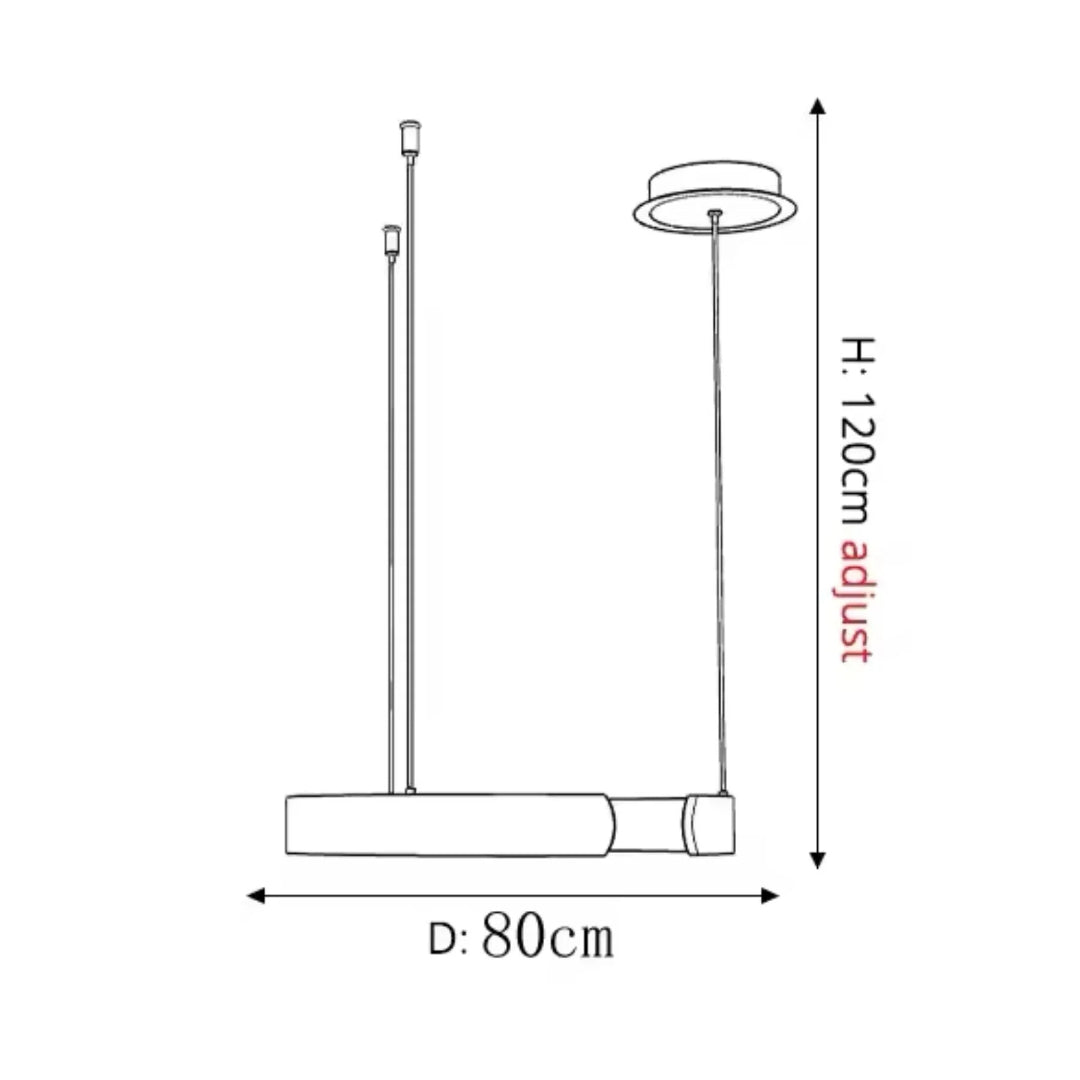 Cirkelvormige LED metalen hanglamp