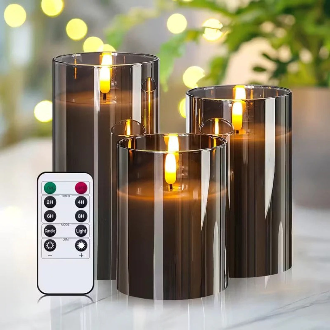 Binnen LED glazen kaarsen