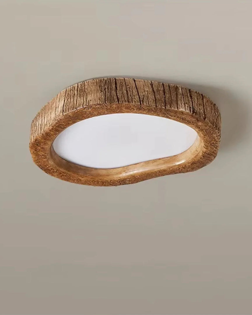 Rustieke houten LED plafondlamp