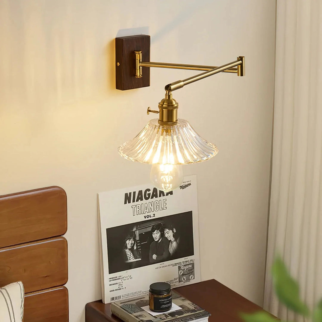 Industriële Glazen Wandlamp