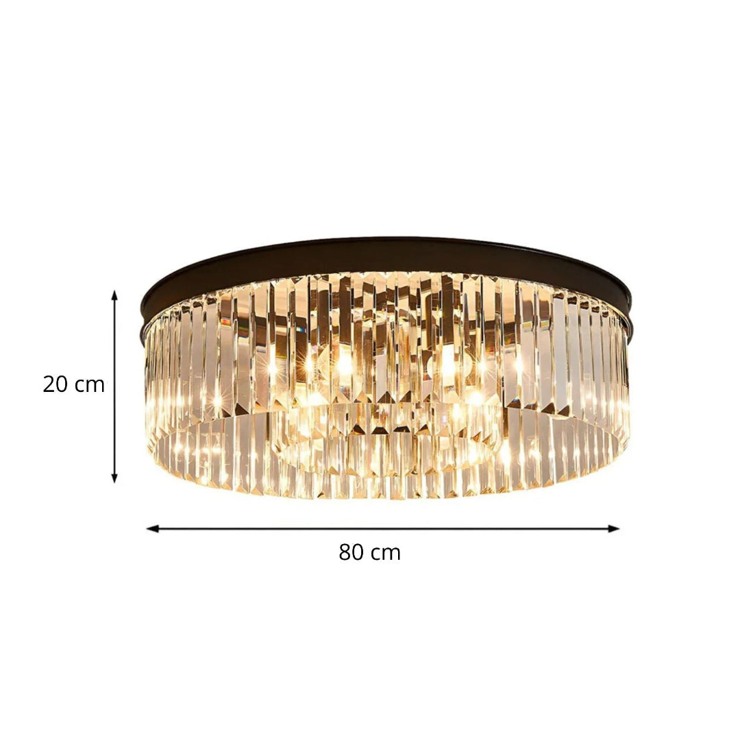 Kristallen ijzeren ronde plafondlamp