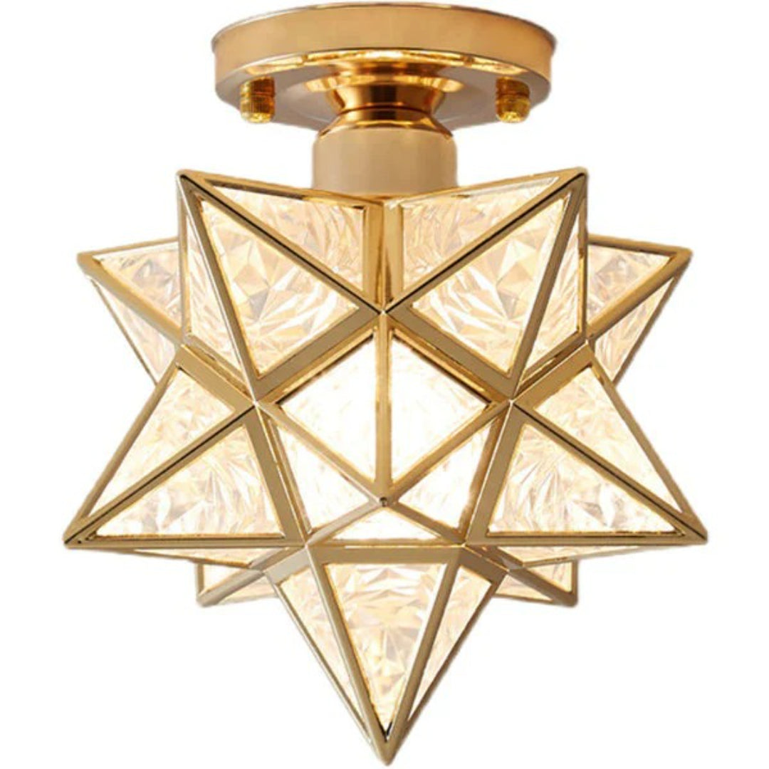 Stervormige metalen plafondlamp