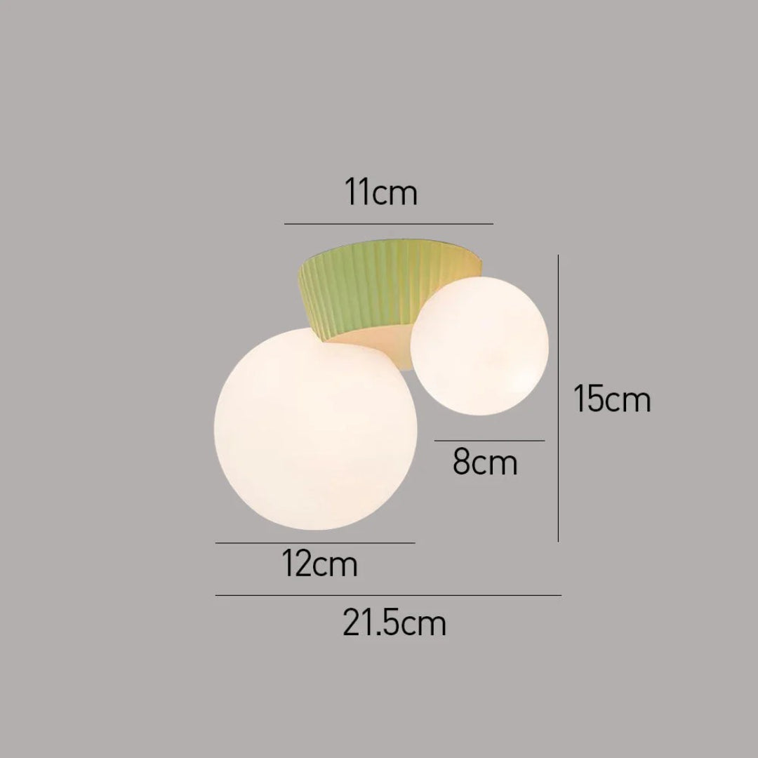 Dubbele bol plafondlamp