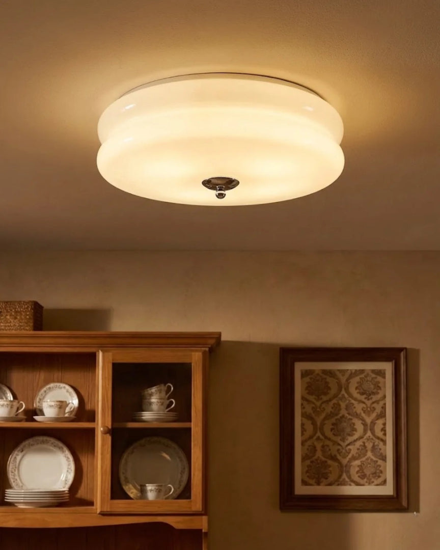 Vintage glazen plafondlamp