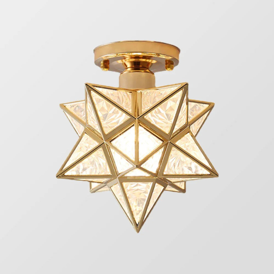 Stervormige metalen plafondlamp