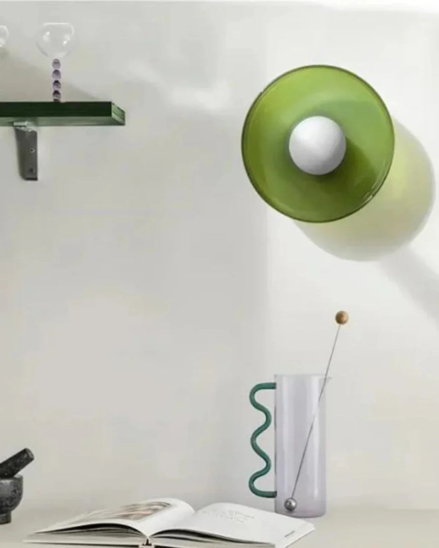 Minimalistische glazen wandlamp