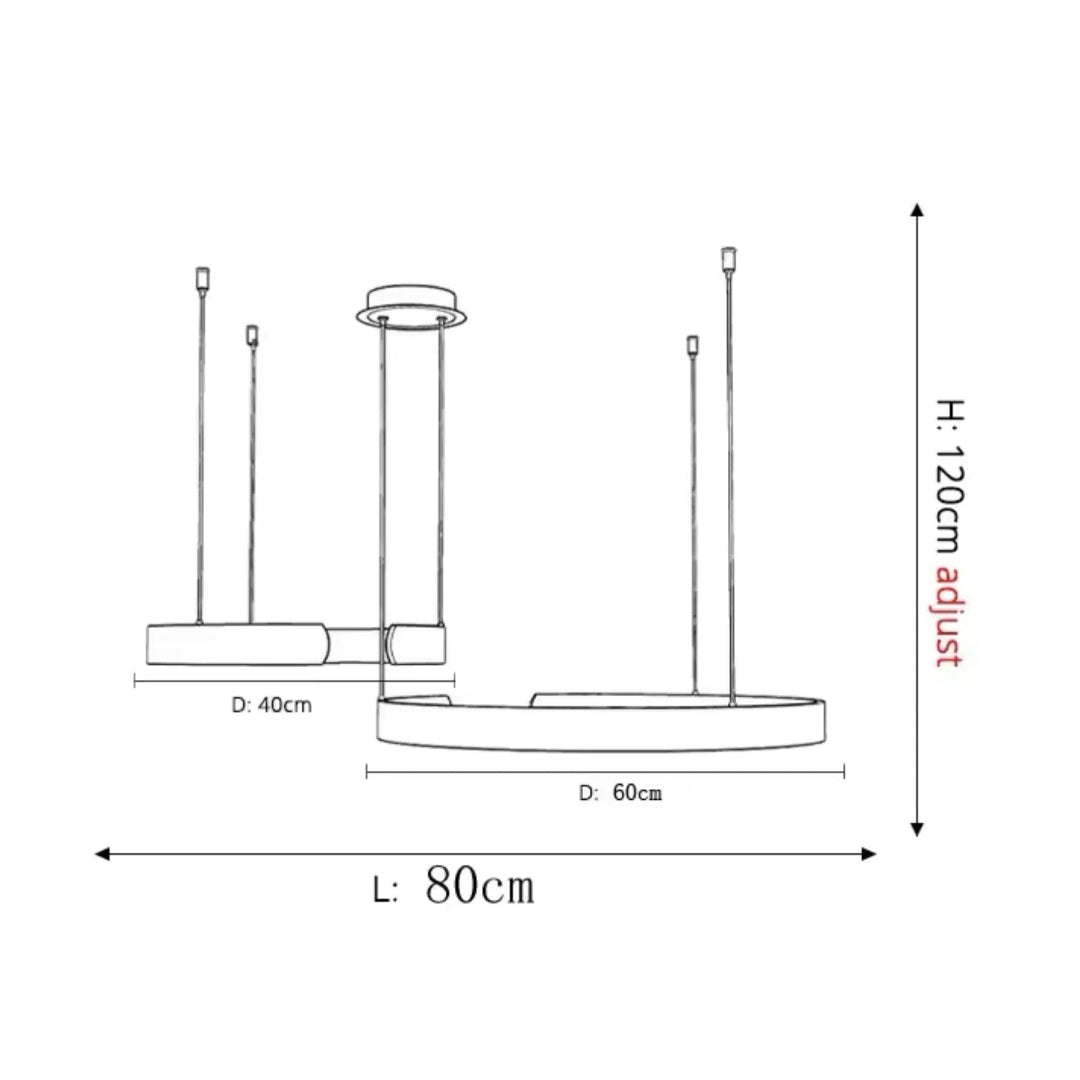 Cirkelvormige LED metalen hanglamp