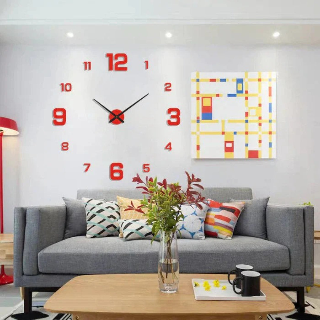 Moderne acryl wandklok