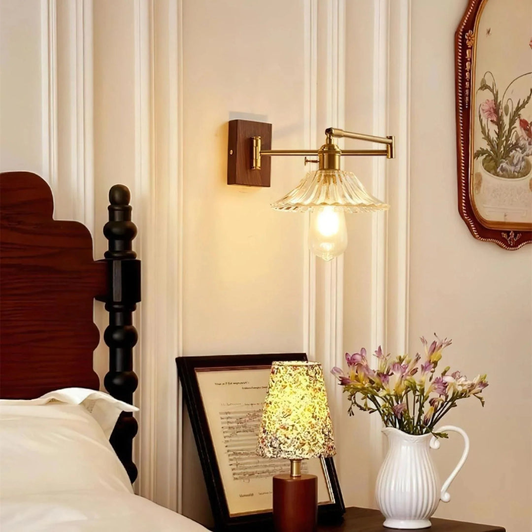Industriële Glazen Wandlamp