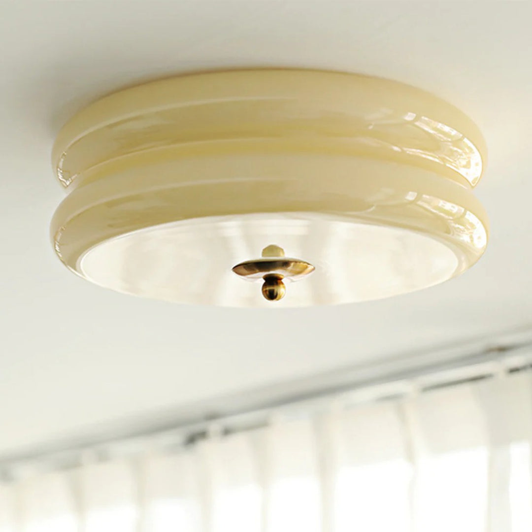Art deco glazen plafondlamp