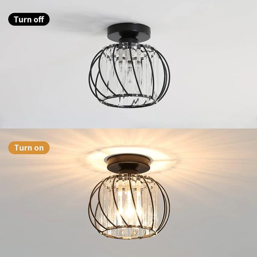 Vintage Kristallen Plafondlamp