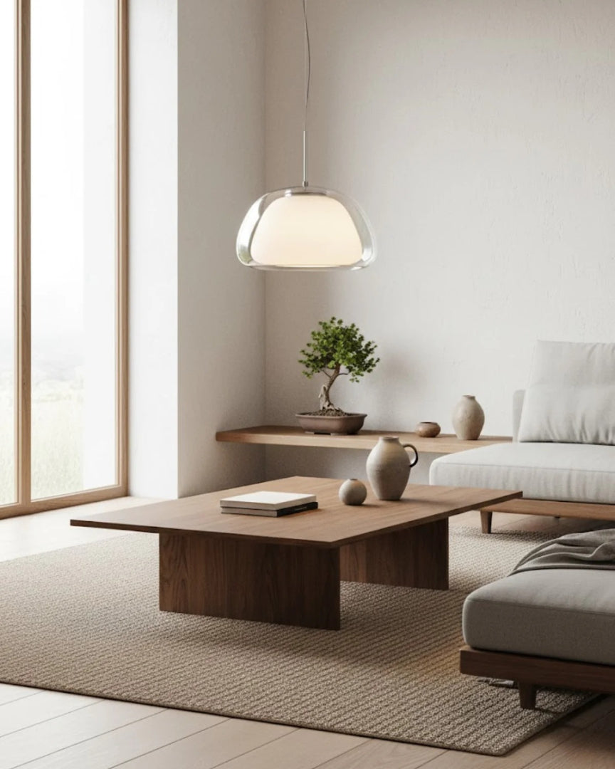 Minimalistische glazen hanglamp