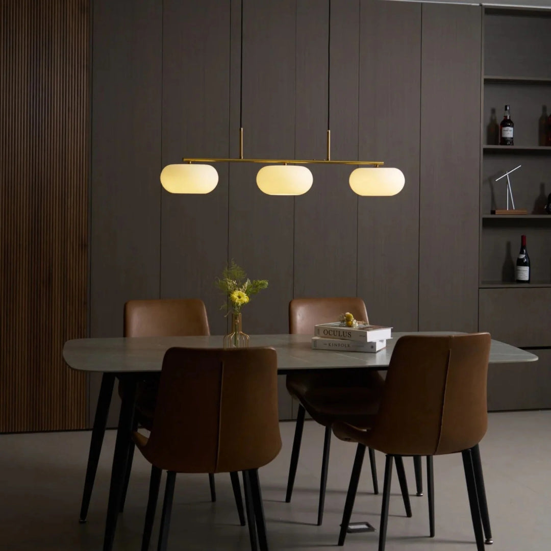 Lineaire Glazen Drievoudige Hanglamp