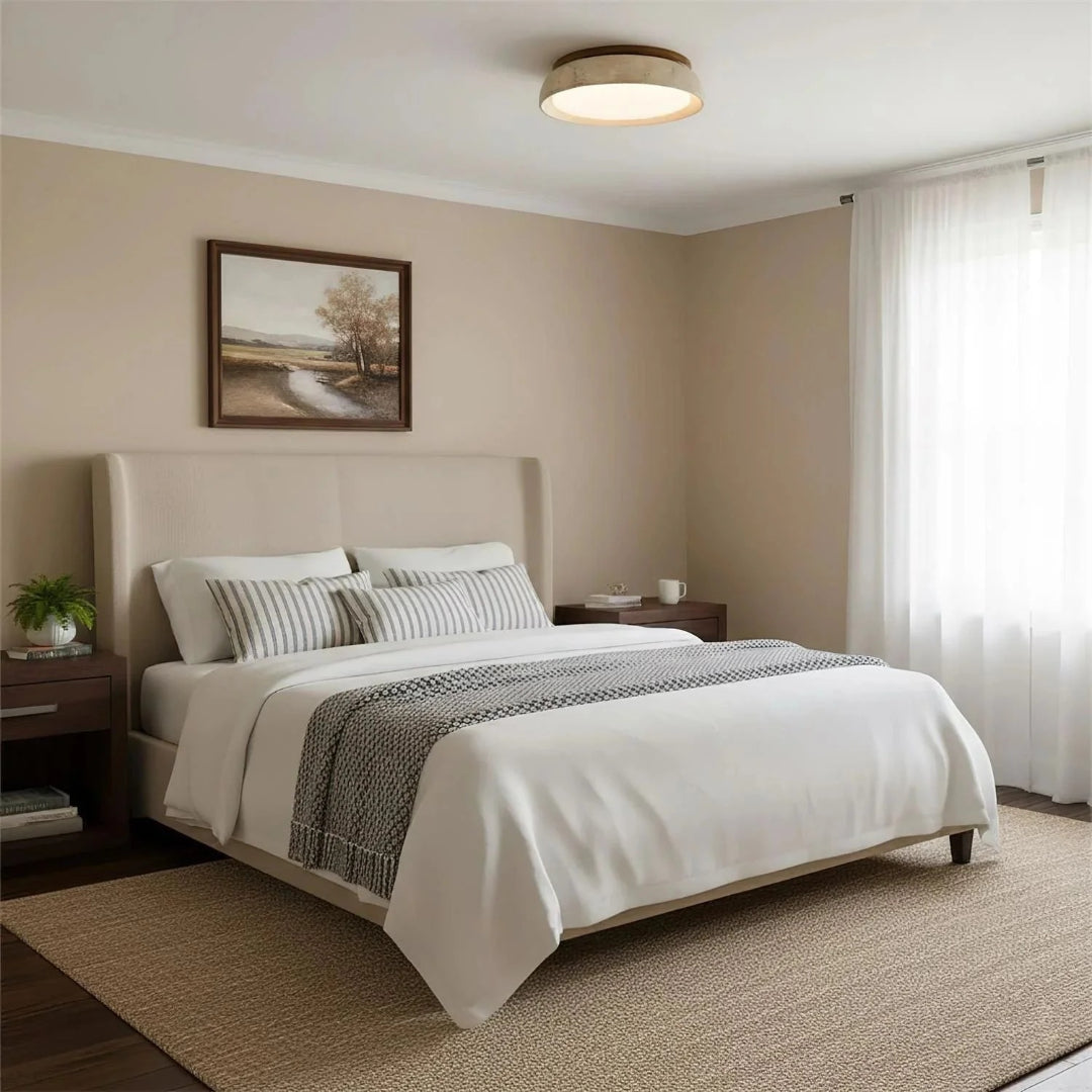 Ronde stenen plafondlamp