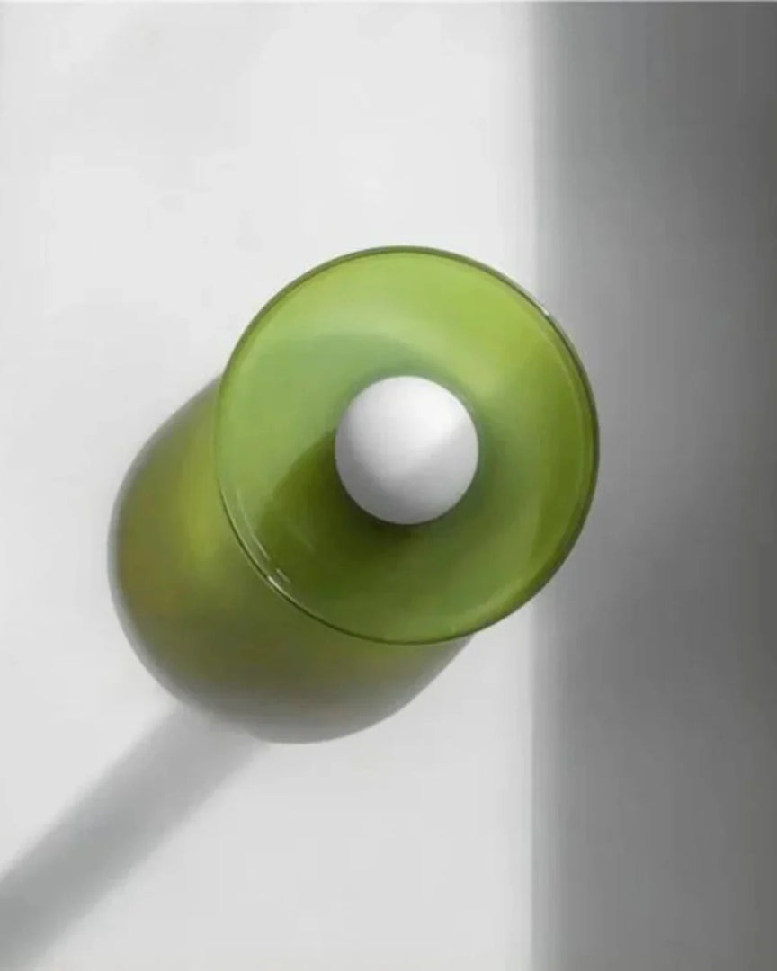 Minimalistische glazen wandlamp