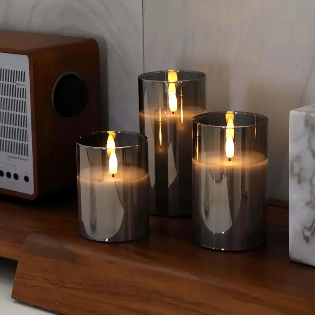 Binnen LED glazen kaarsen
