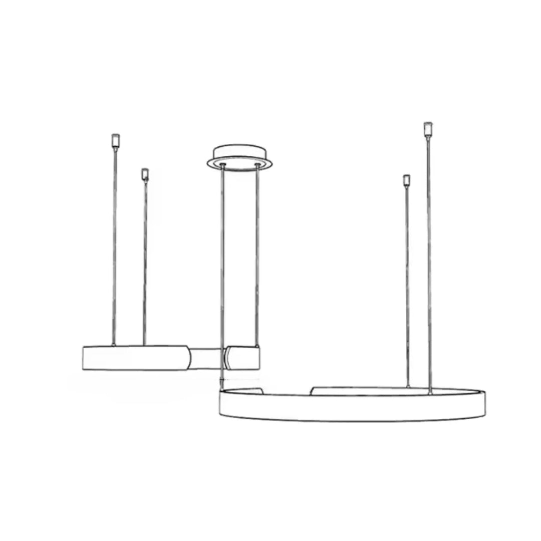 Cirkelvormige LED metalen hanglamp