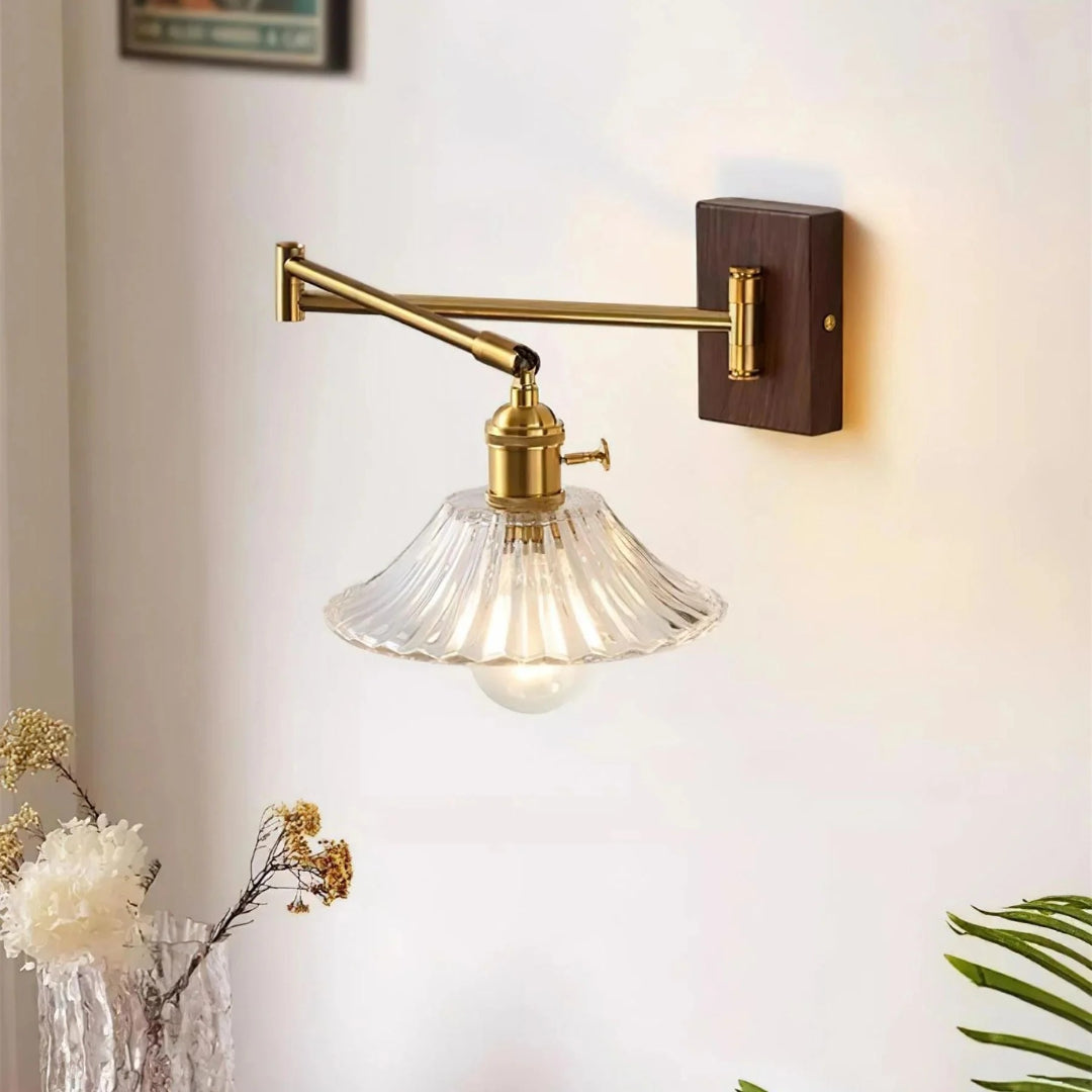 Industriële Glazen Wandlamp