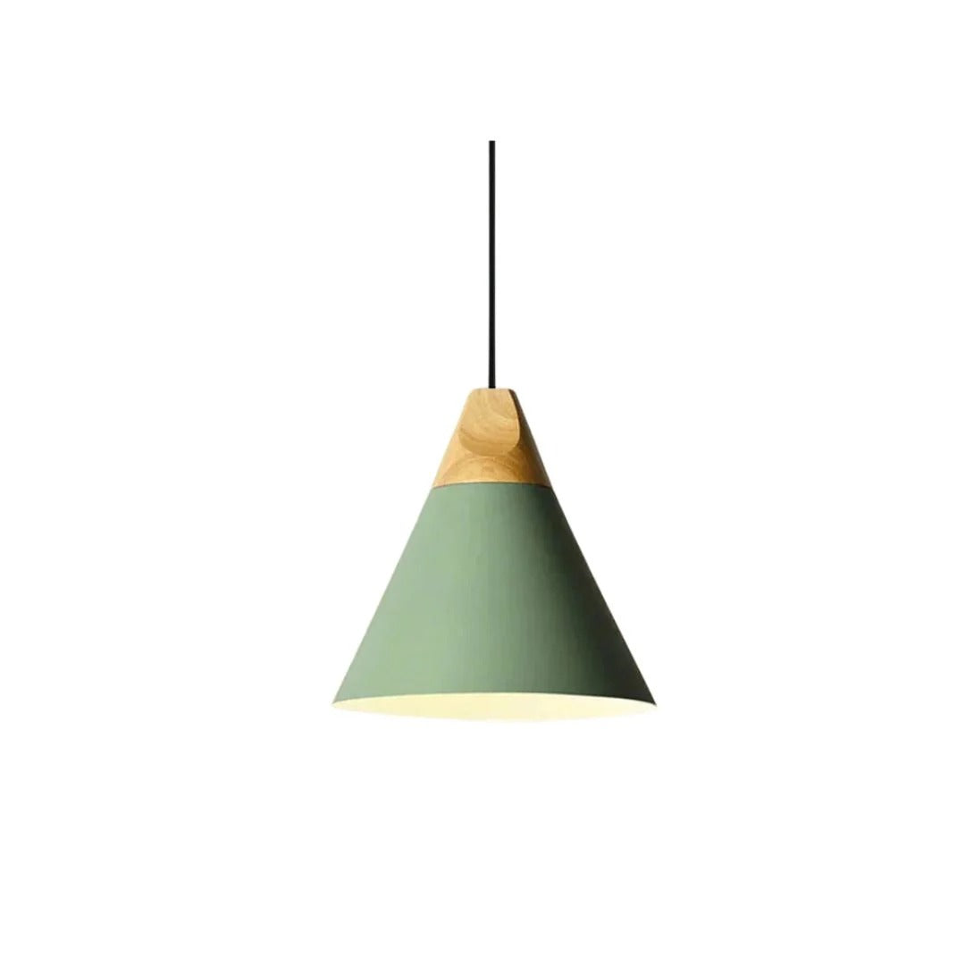 Scandinavische Houten Metalen Hanglamp