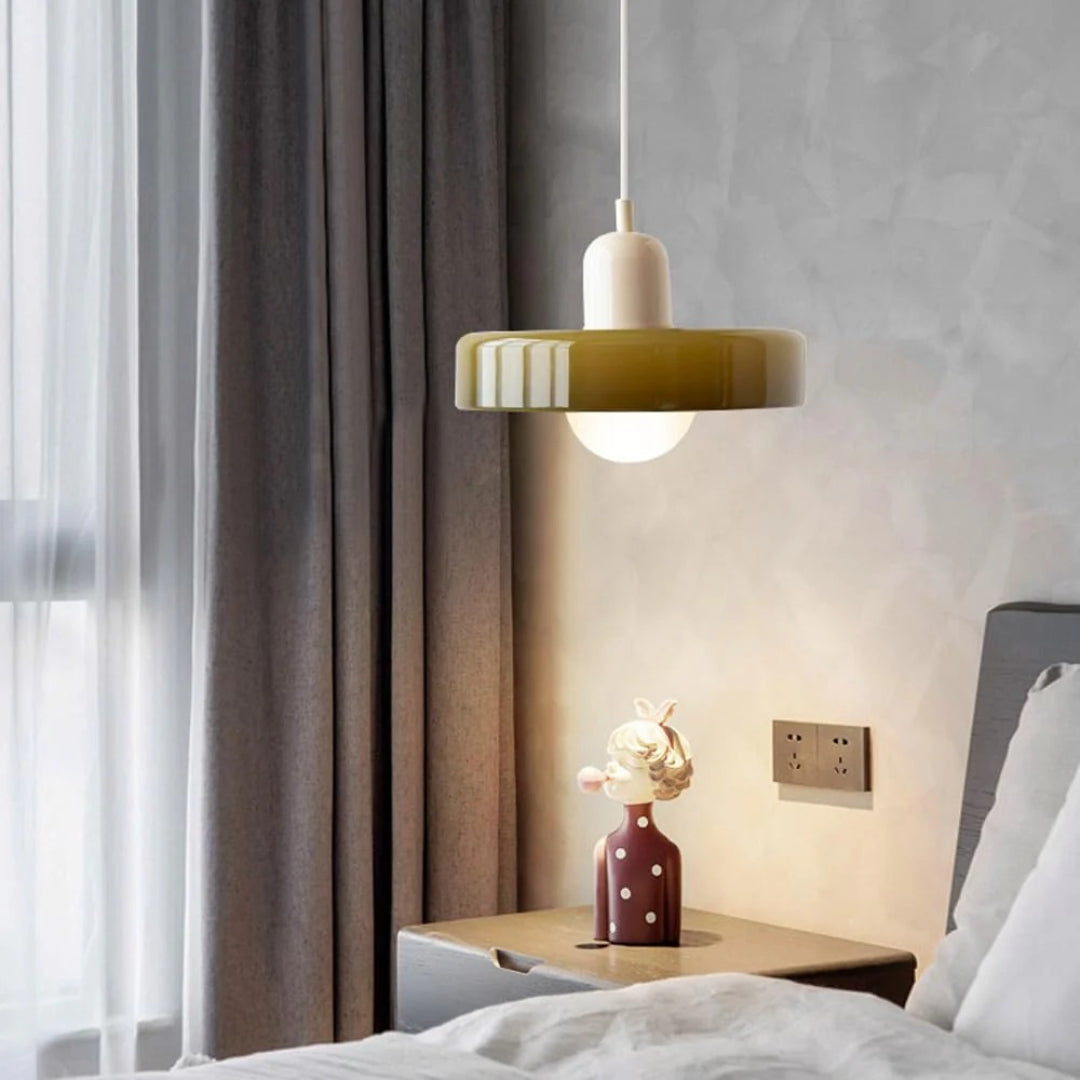 Retro glazen drievoudige hanglamp