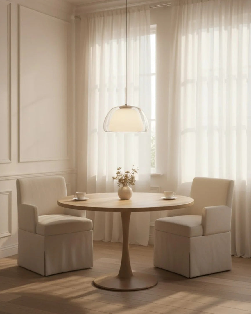 Minimalistische glazen hanglamp