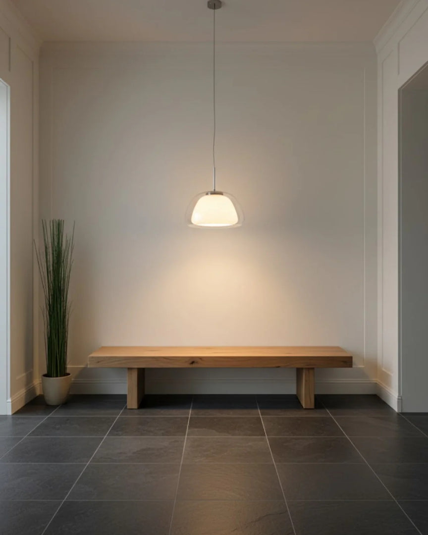 Minimalistische glazen hanglamp