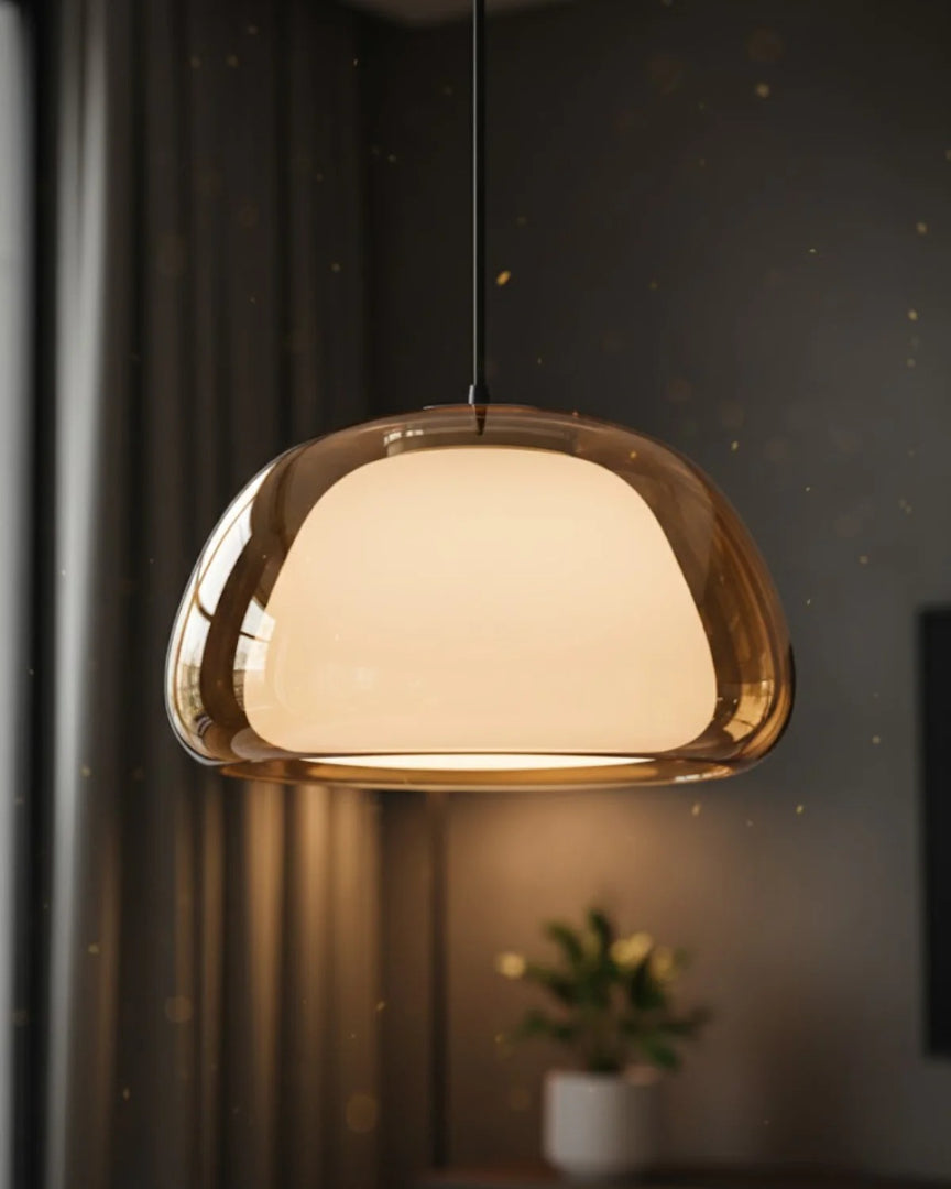Minimalistische glazen hanglamp