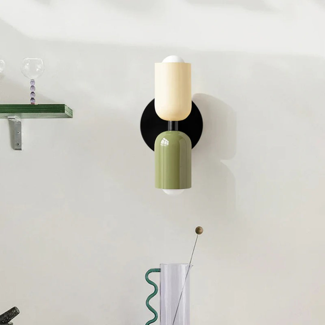 Hedendaagse metalen glazen wandlamp