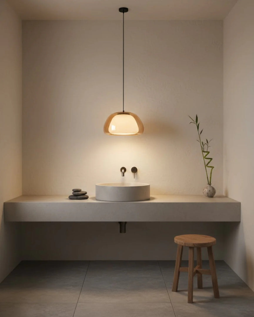 Minimalistische glazen hanglamp