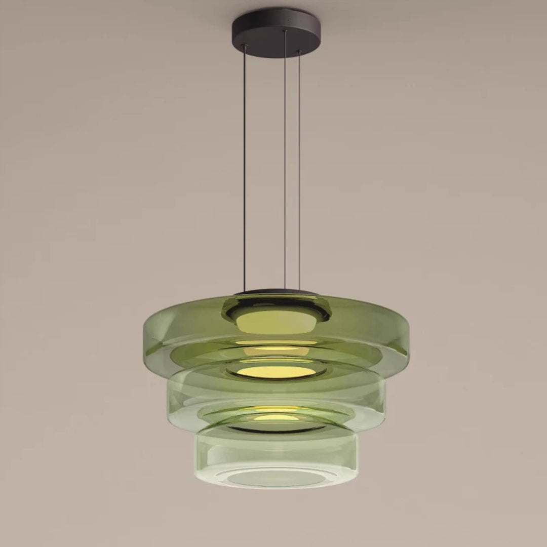 Gelaagde glazen LED hanglamp