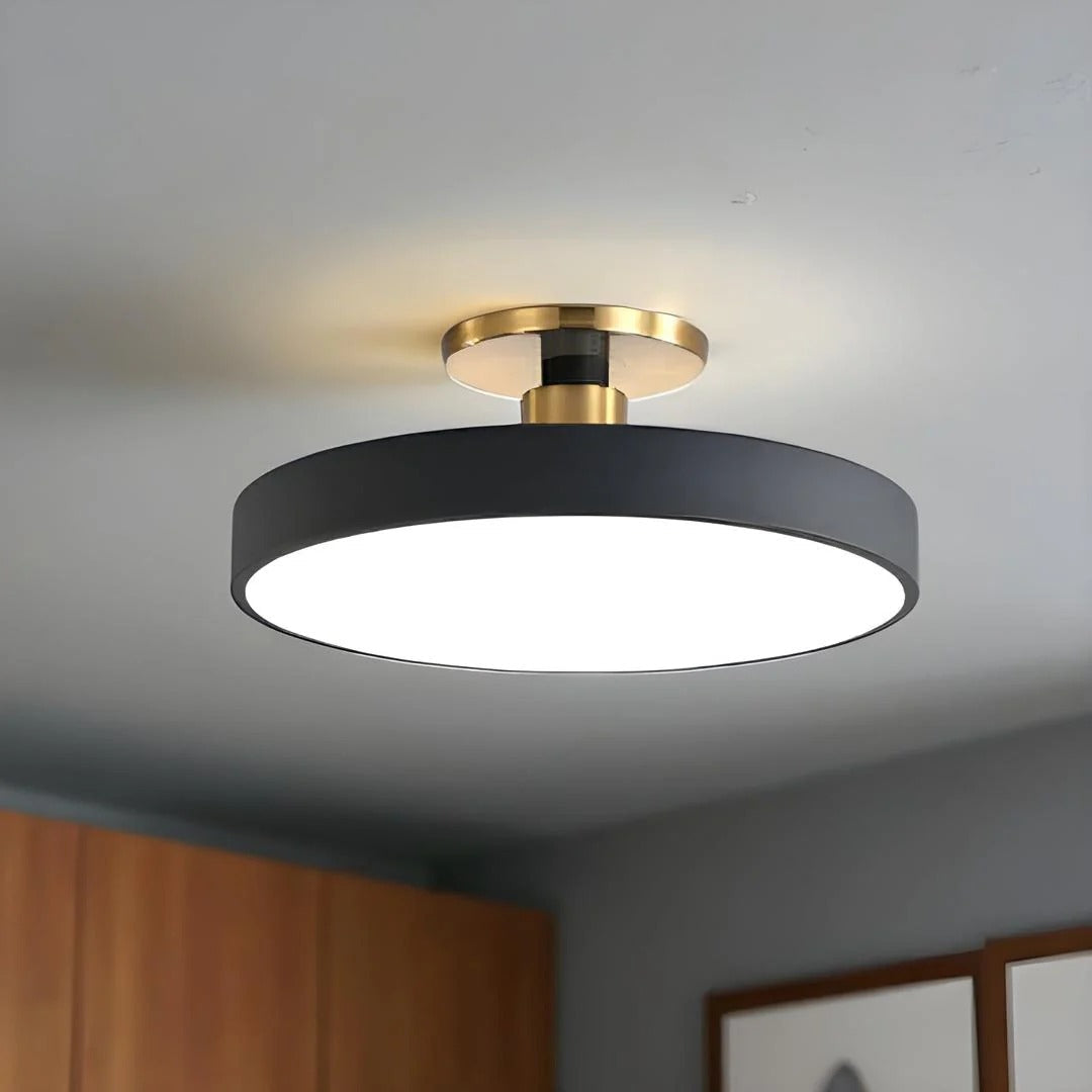 Ronde metalen LED-plafondlamp