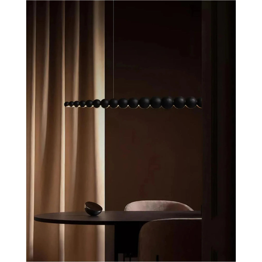 Minimalistische Houten Kralen Hanglamp