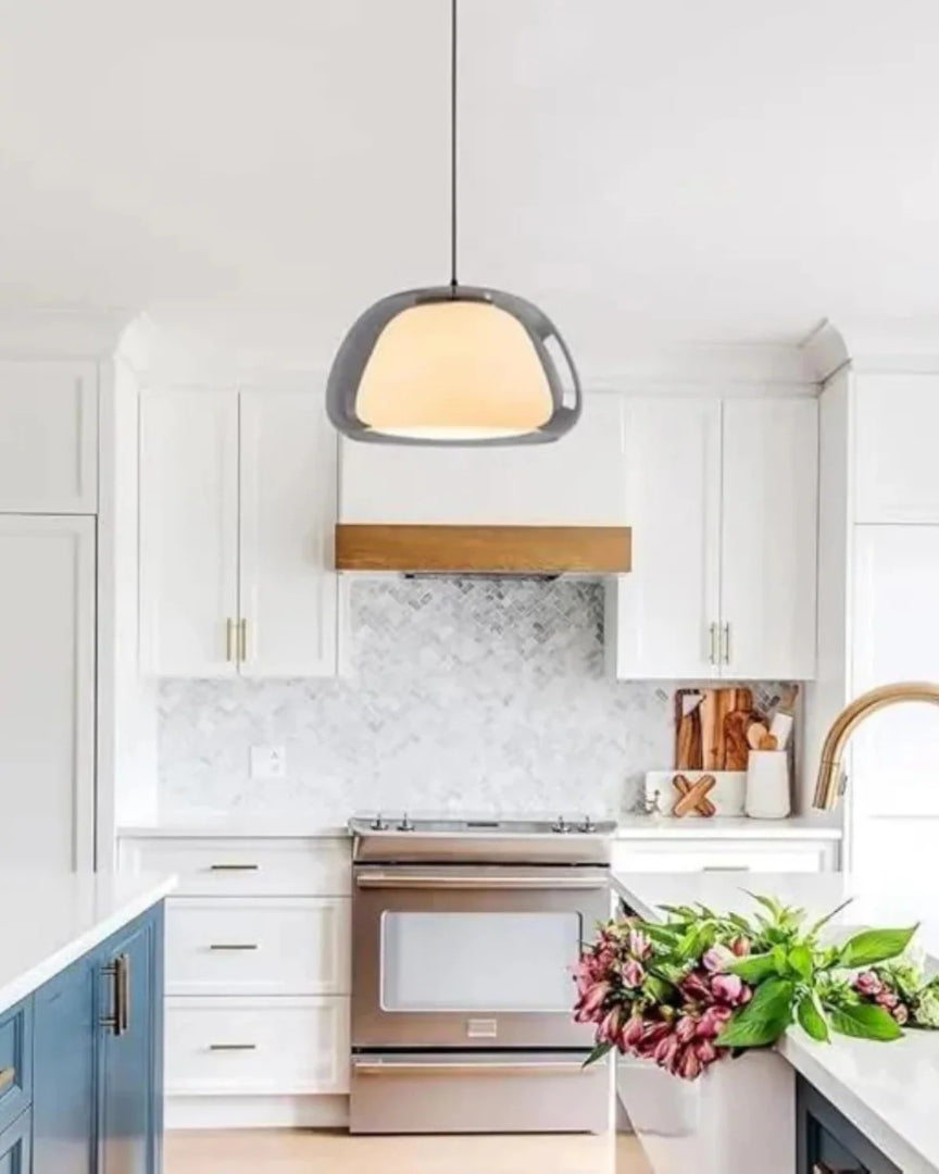 Minimalistische glazen hanglamp