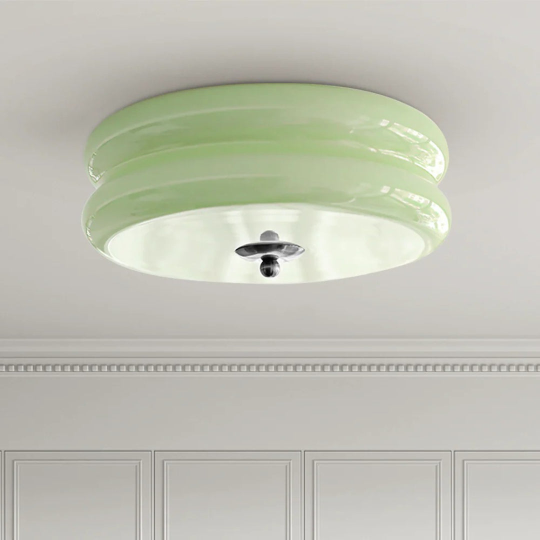 Art deco glazen plafondlamp