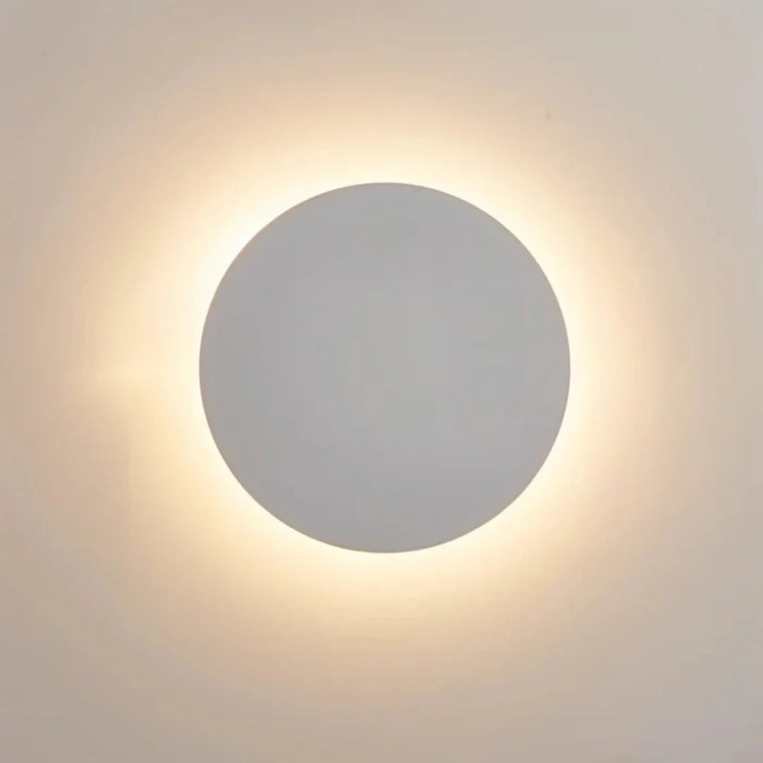 Minimalistische ronde LED wandlamp