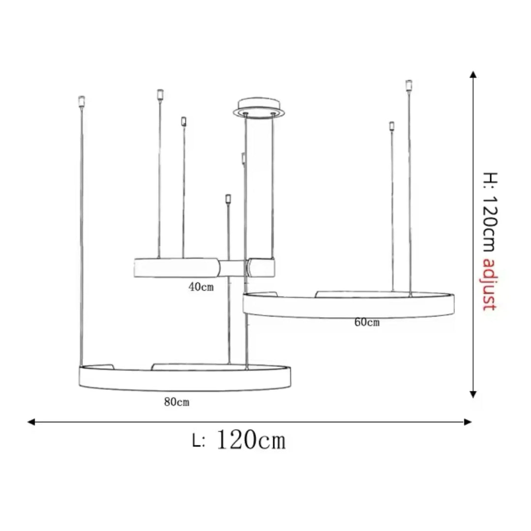 Cirkelvormige LED metalen hanglamp