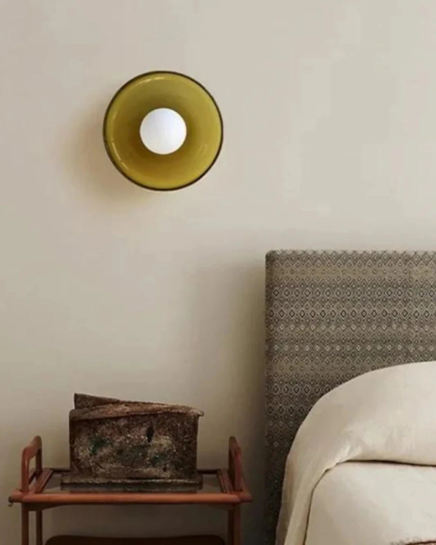 Minimalistische glazen wandlamp