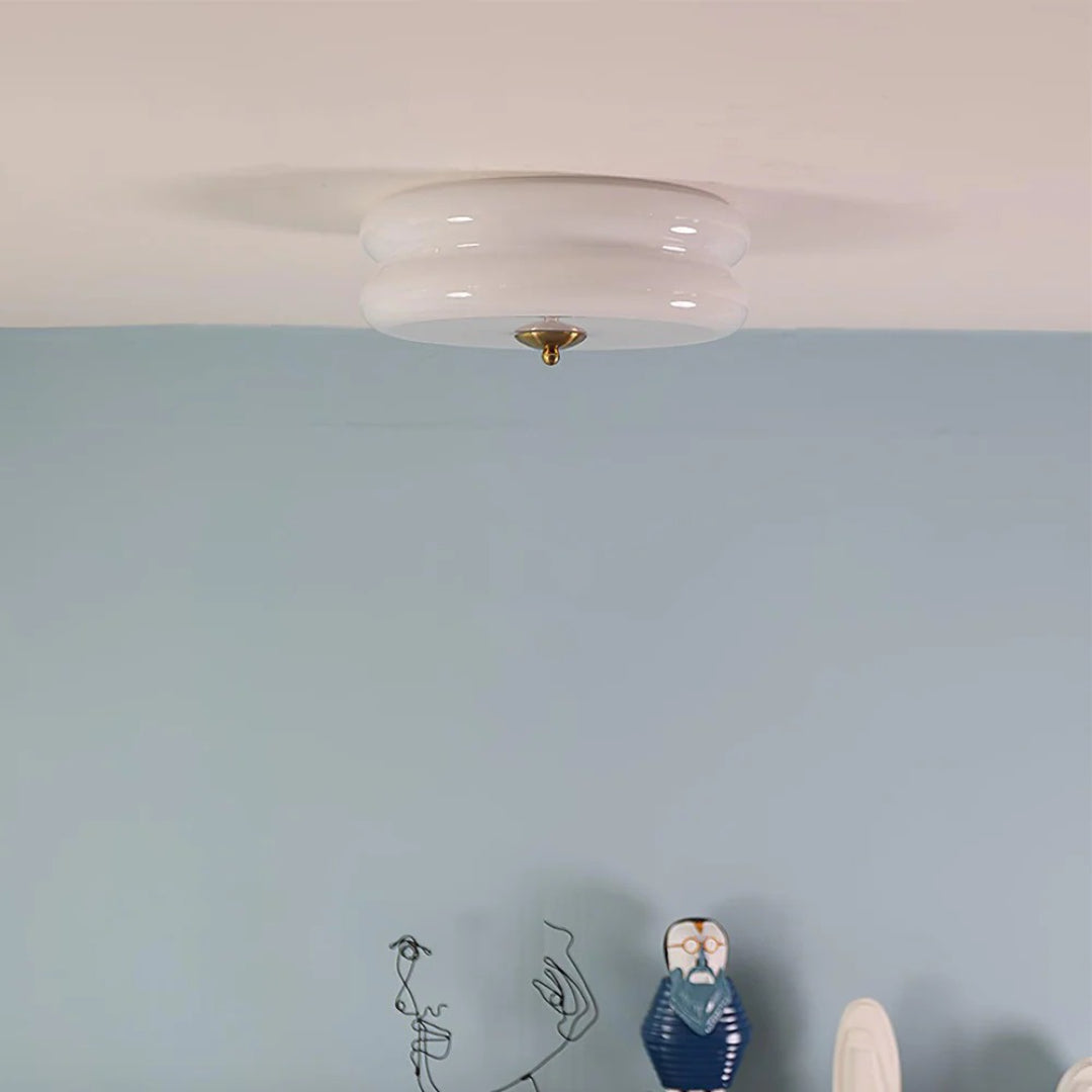Art deco glazen plafondlamp