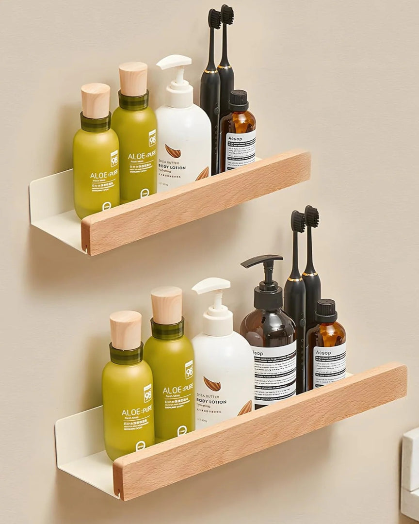Minimalistische houten wandplank
