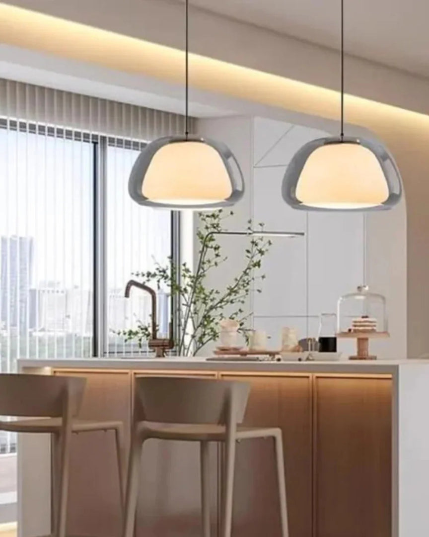 Minimalistische glazen hanglamp