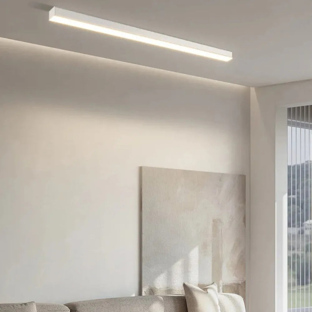 Minimalistische Lineaire Metalen Plafondlamp