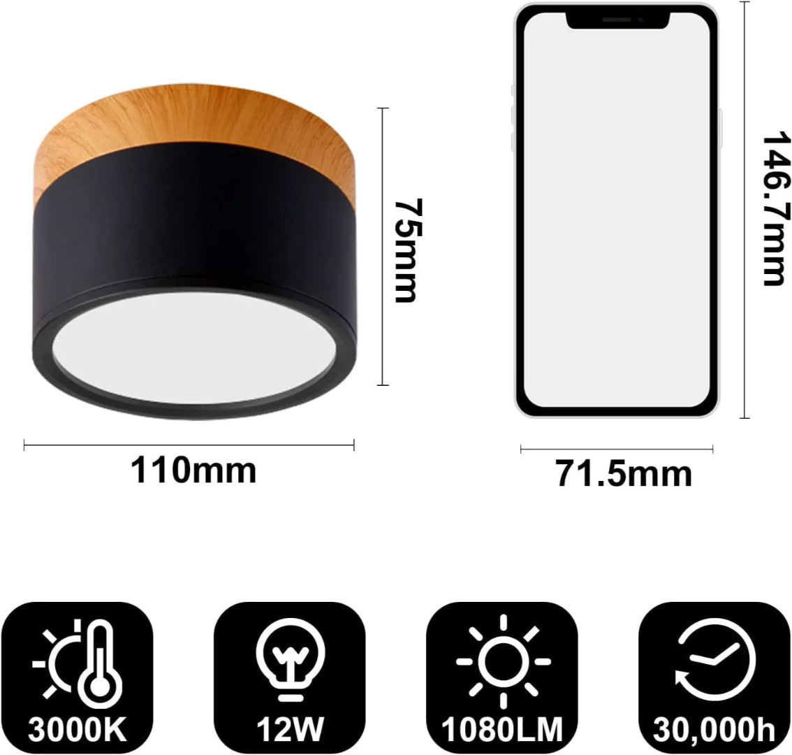 Nordische houten plafondlamp