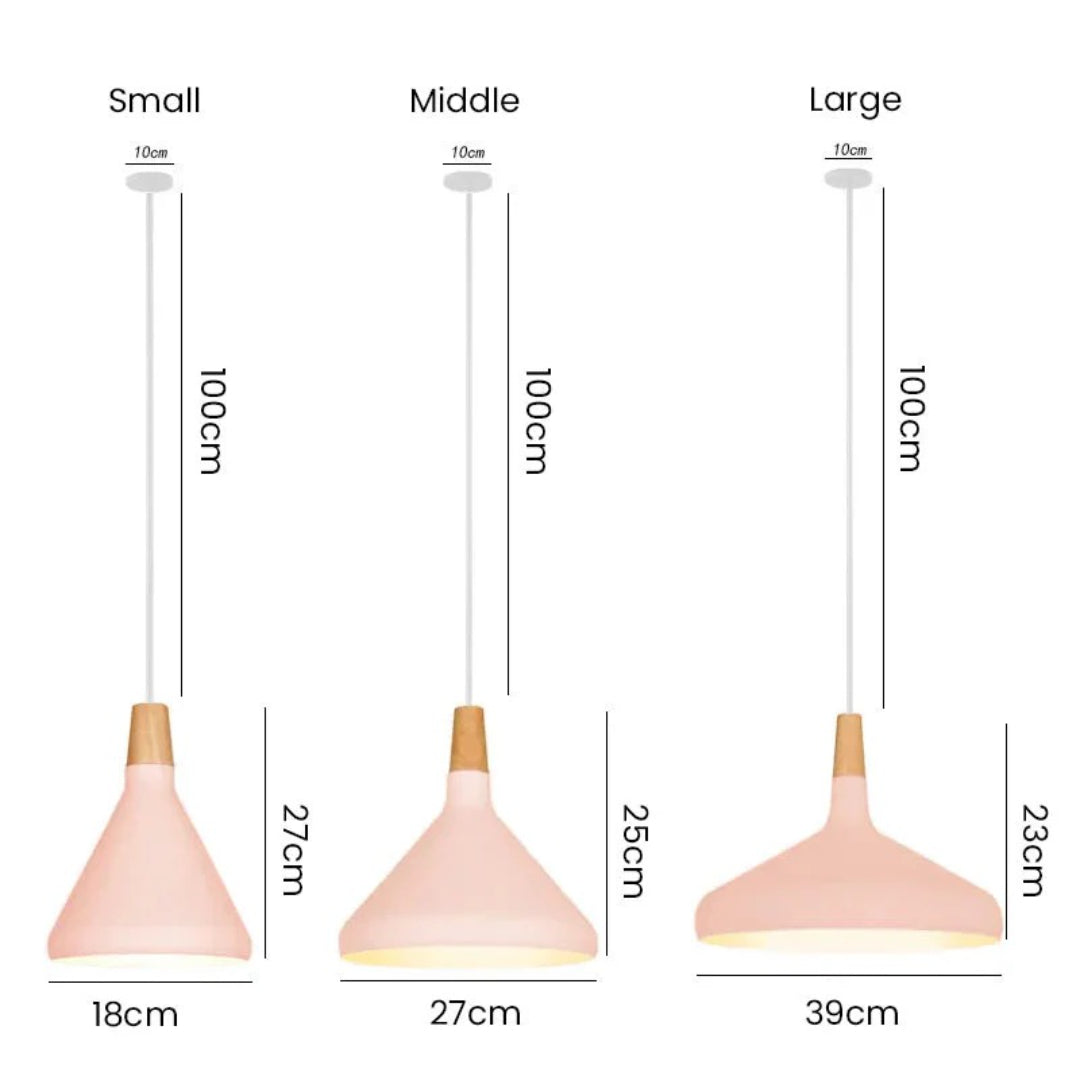 Scandinavische Houten Hanglamp